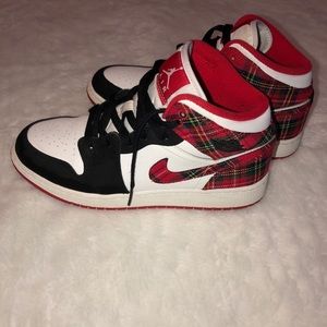 Jordan 1 Mid Plaid (GS)